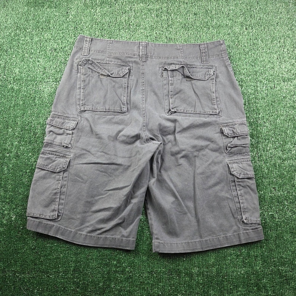 OP Ocean Pacific Mens Cargo Shorts Charcoal Gray Cotton Size 38 Multi Pocket